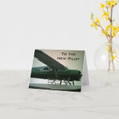 CARTE AUX FÉLICITATIONS DU "NOUVEAU PILOTE" (Fleur jaune)