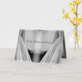 Carte Aux jeunes mariés. (Fleur jaune)