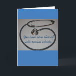 Carte auxiliaire de l'obtention du diplôme du<br><div class="desc">Félicitez un diplômé récent d'assistant de médecin avec cette carte qui félicite les talents spéciaux du destinataire.</div>