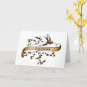 Carte Avaler et faire défiler avec des tatouages (Fleur jaune)