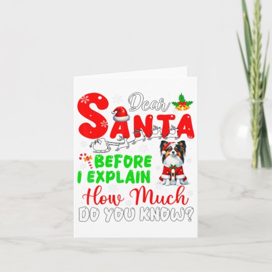 Carte Avant D'Expliquer Combien Vous Connaissez Xmas Pap (Devant)