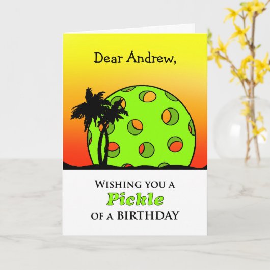 Carte Avant fait sur commande d'anniversaire, coucher du (Fleur jaune)