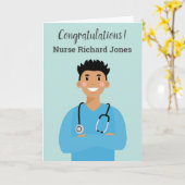 Carte Avatar infirmière personnalisée (Fleur jaune)