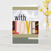Carte avec amour (Fleur jaune)