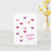 Carte Avec amour (Fleur jaune)