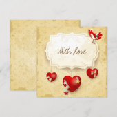 Carte Avec amour (Devant / Derrière)