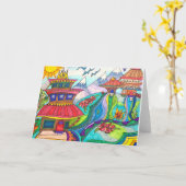 Carte Avec amour du Népal (Fleur jaune)