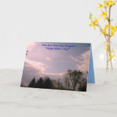 Carte Avec amour graisse heureuse de votre fille "… (Fleur jaune)