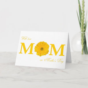 Carte Avec Amour Maman en Fête des Mères Gerbera Daisy F