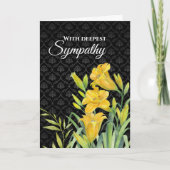 Carte Avec Aquarelle Sympathy Jaune Lys Jaune (Devant)