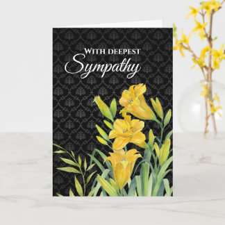 Carte Avec Aquarelle Sympathy Jaune Lys Jaune