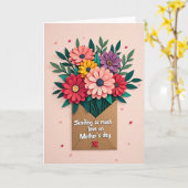 Carte avec bouquet pop-up de fleurs en papier (Fleur jaune)