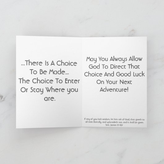 Carte Avec chaque porte ouverte… (Intérieur)