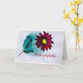 Carte avec compassion (Fleur jaune)