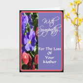 Carte Avec compassion pour la perte de ta mère (Fleur jaune)