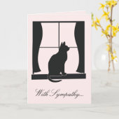 Carte Avec compassion pour la perte de votre chat (Fleur jaune)