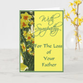 Carte Avec compassion pour la perte de votre père (Fleur jaune)