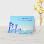 Carte Avec compassion pour la perte du mari (Fleur jaune)