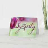 Carte Avec compassion pour votre perte avec Tulip (Devant)