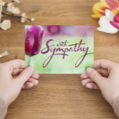 Carte Avec compassion pour votre perte avec Tulip