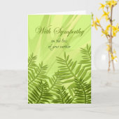 Carte Avec compassion sur la perte de ta mère avec Fern (Fleur jaune)