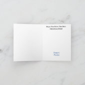 Carte avec contour de Père Noël vertébral à paille (Intérieur)