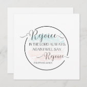 Carte avec couplet biblique (Devant / Derrière)