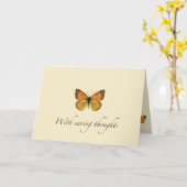 Carte Avec des pensées attentionnées (Fleur jaune)