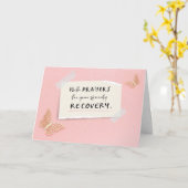 Carte Avec des prières pour votre récupération rapide (Fleur jaune)