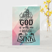 Carte Avec Dieu, je refuse de couler (Fleur jaune)