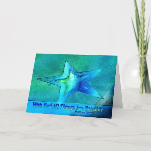 Carte Avec Dieu toutes les choses sont possibles (Devant)