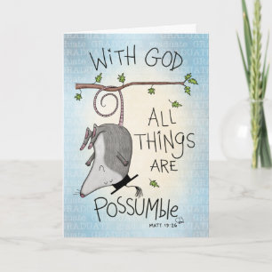 Carte Avec Dieu toutes les choses sont possibles, Gradua
