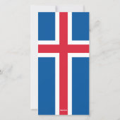 Carte avec drapeau de l'Islande, Joyeuses Fêtes (Dos)