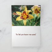 Carte Avec espoir et prières pour vous faire savoir que (Intérieur)