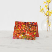 Carte avec feuilles d'automne (Fleur jaune)