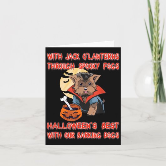 Carte Avec Jack O Lanterns à travers des brouillards eff (Devant)