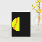 Carte Avec Jésus dans son cœur et un softball elle est i (Fleur jaune)