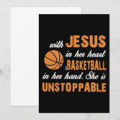 Carte avec jésus dans son coeur t-shirts de basket (Devant / Derrière)