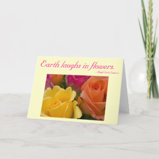 Carte avec la citation - jaune rose orange de
