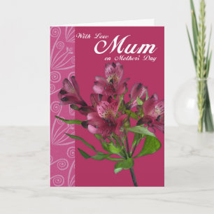 Carte Avec la maman d'amour le jour de la fête des mères