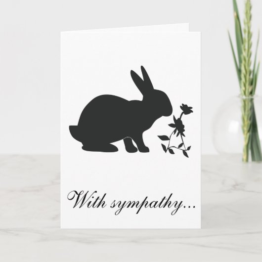 Carte Avec la perte de sympathie de votre lapin avec poè (Devant)