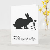Carte Avec la perte de sympathie de votre lapin avec poè (Fleur jaune)