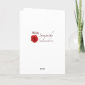 Carte Avec la perte de sympathie d'un chat (Dos)