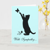 Carte Avec la perte de sympathie d'un chat (Fleur jaune)