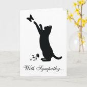 Carte Avec la perte de sympathie d'un chat (Fleur jaune)