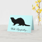 Carte Avec la perte de sympathie d'un furet (Fleur jaune)