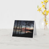 carte avec la photographie du lever de soleil (Fleur jaune)