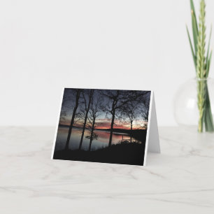 carte avec la photographie du lever de soleil