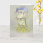 Carte - Avec La Plus Grande Sympathie (Fleur jaune)