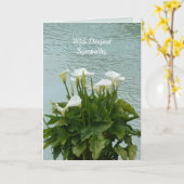 Carte Avec La Plus Grande Sympathie, Calla Lilies (Fleur jaune)